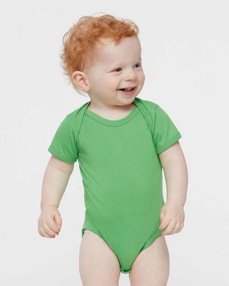 Custom Embroidered Rabbit Skins Infant Fine Jersey Bodysuit 4424 With Logo