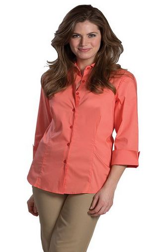 Custom Embroidered  Edwards Women's Tailored Stretch Blouse - 5033 