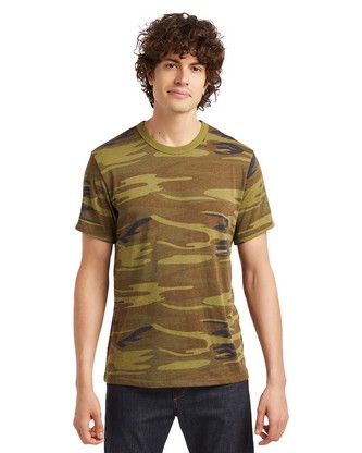 Unisex Printed Keeper Vintage Jersey Crew T-Shirt - CAMO - XS