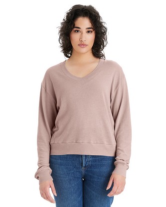  Ladies' Slouchy Sweatshirt - VINT FADED PINK - XS 