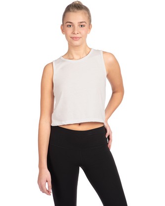  Ladies' Festival Cropped Tank - WHITE - XS 