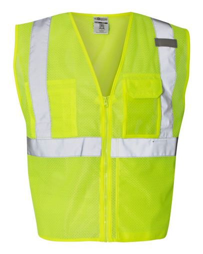 Custom Logo ML Kishigo Clear ID Vest with Zipper Closure - 1532-1533