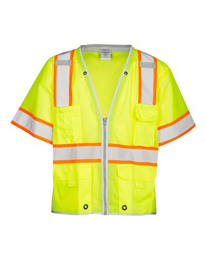 Custom Logo ML Kishigo Premium Brilliant Series Heavy Duty Class 3 Vest - 1550-1551 
