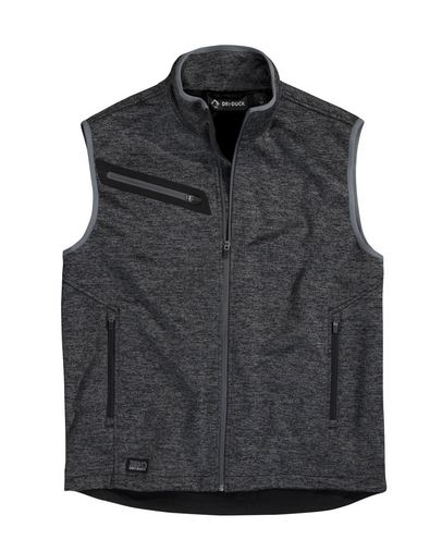 Compass Bonded Mélange Sweater Fleece Vest - CHARCOAL - S