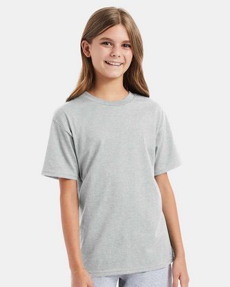 Custom Logo Hanes Perfect-T Youth T-Shirt 498Y Embroidered