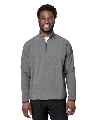  Men's Coastal Woven Quarter-Zip - PUMA BLACK HTHR - S 