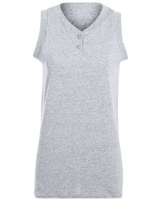  Girl's Sleeveless Two-Button Softball Jersey 