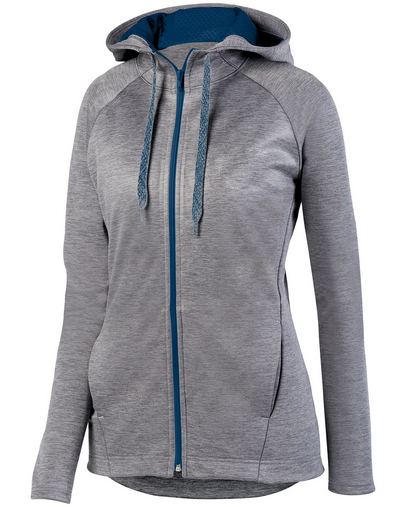 Ladies' Zoe Tonal Heather Full Zip Hoodie