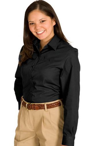 Women'S Cottonplus Long Sleeve Twill Shirt