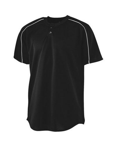  Wicking Two-Button Baseball Jersey 