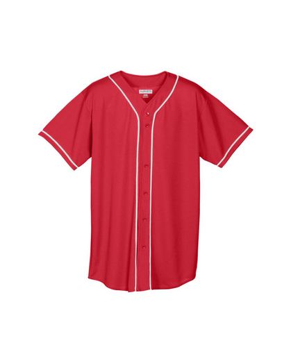 Wicking Mesh Braided Trim Baseball Jersey