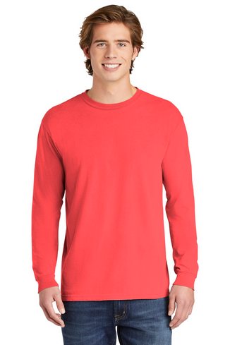 Custom Printed Comfort Colors Heavyweight Ring Spun Long Sleeve Tee. 6014 