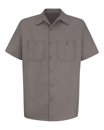 Company Branded Red Kap Cotton Short Sleeve Uniform Shirt - Tall Sizes SC40T With Logo