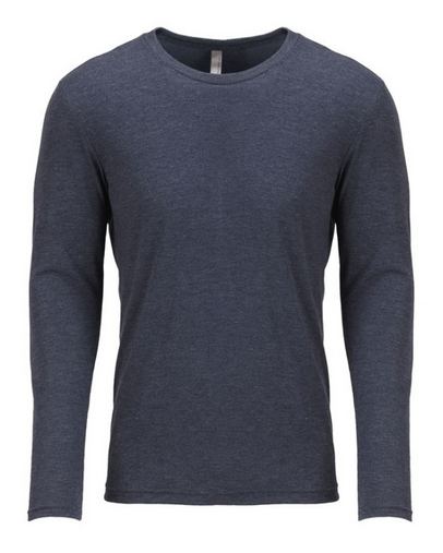 Custom Printed  Next Level Triblend Long-Sleeve Crew  - 6071 