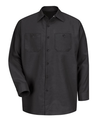 Company Branded Red Kap Industrial Long Sleeve Work Shirt - Tall Sizes SP14T With Logo