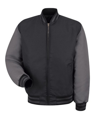  Company Branded Red Kap Duo-Tone Team Jacket - Tall Sizes JT40T With Logo 