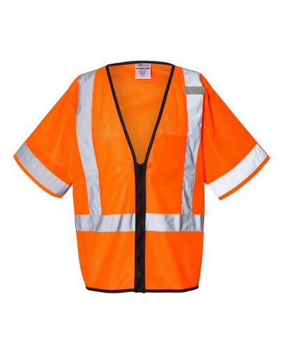 Custom Logo ML Kishigo Economy Single Pocket Zipper Vest - 1567-1568 