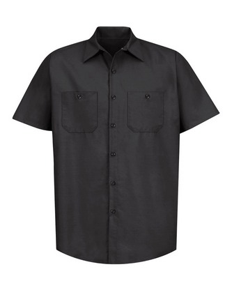 Custom Logo Red Kap Industrial Short Sleeve Work Shirt - Tall Sizes SP24T Embroidered
