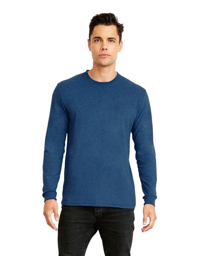 Custom Printed  Next Level Unisex Sueded Long-Sleeve Crew - 6411 