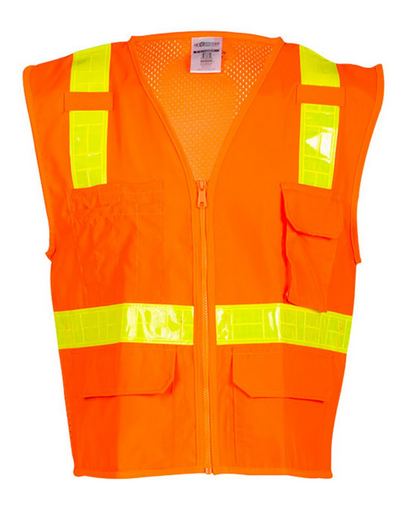 Custom Logo ML Kishigo Oralite® Solid Front with Mesh Back Vest - 1207-1208A