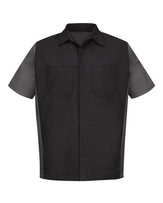 Custom Logo Red Kap Short Sleeve Automotive Crew Shirt - Tall Sizes SY20T Embroidered