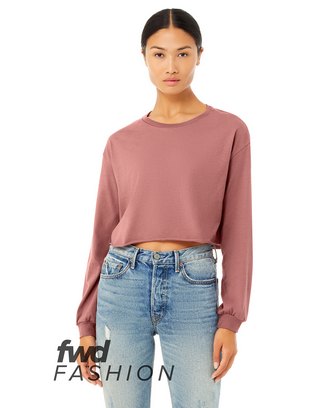 Custom Printed FWD Fashion Ladies' Cropped Long-Sleeve T-Shirt BC-6501B With Logo