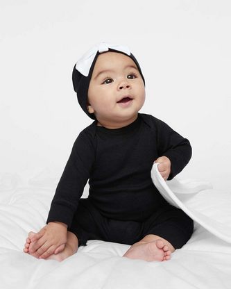 Company Branded Rabbit Skins Infant Long Legged Baby Rib Bodysuit 4412 With Logo