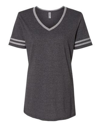 Company Branded JERZEES Women's Varsity Triblend V-Neck T-Shirt 602WVR With Logo