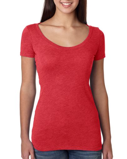 Custom Printed Next Level Ladies' Triblend Scoop - 6730