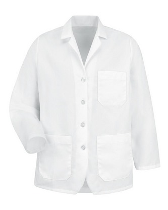 Custom Embroidered Red Kap Lapel Counter Coat KP11 With Logo