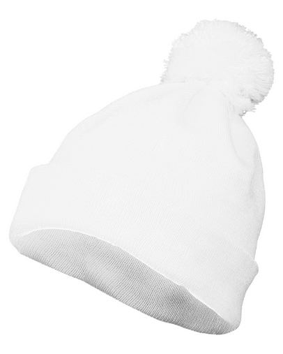  Two Layer Acrylic Knit Pom Beanie 