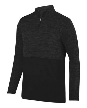 Company Branded Augusta Sportswear Shadow Tonal Heather Quarter-Zip 2908 With Logo