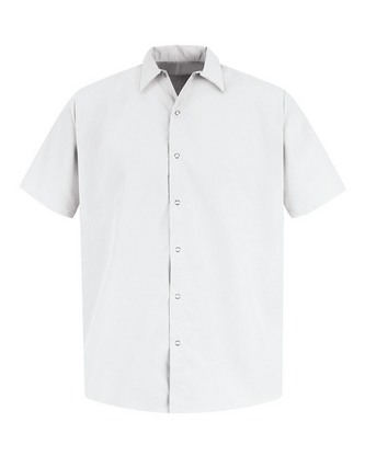 Custom Embroidered Red Kap Specialized Pocketless Polyester Work Shirt SS26 With Logo