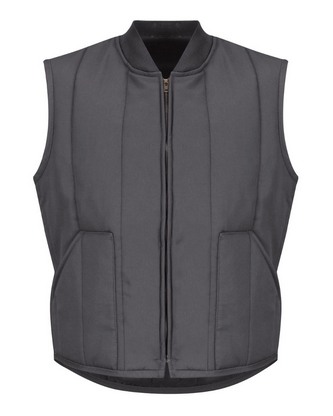 Custom Embroidered Red Kap Quilted Vest - Tall Sizes VT22T With Logo