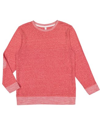  Adult Harborside Melange French Terry Crewneck with Elbow Patches 