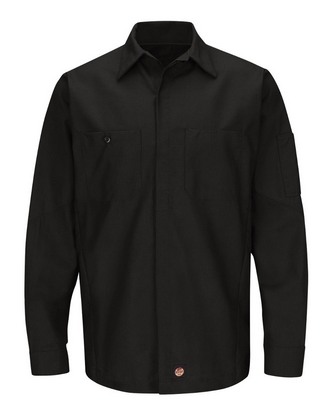  Custom Embroidered Red Kap Long Sleeve Automotive Crew Shirt SY10 With Logo 