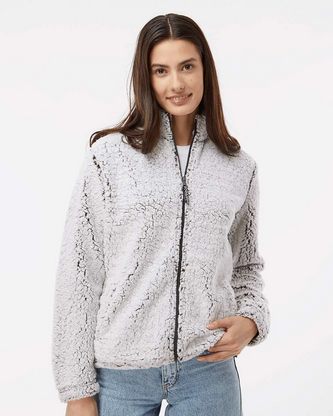 Company Branded Boxercraft Women’s Sherpa Full-Zip Jacket Q12 With Logo