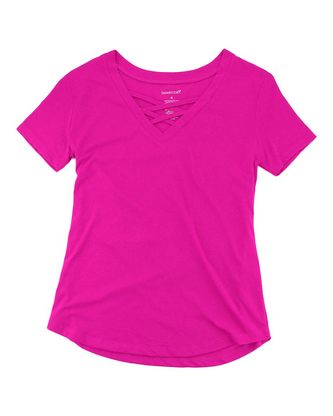  Custom Embroidered Boxercraft Women’s Cage Front T-Shirt T27 With Logo 