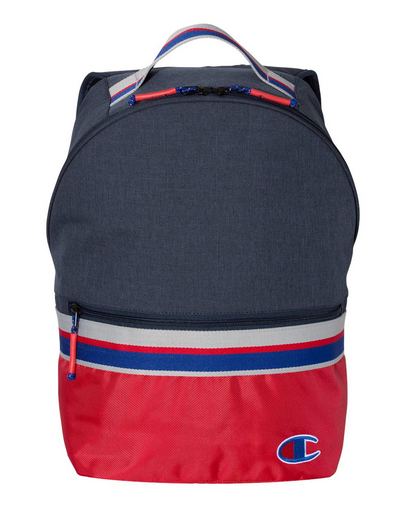 Custom Embroidered Champion 23L Striped Backpack - CS1006 With Logo