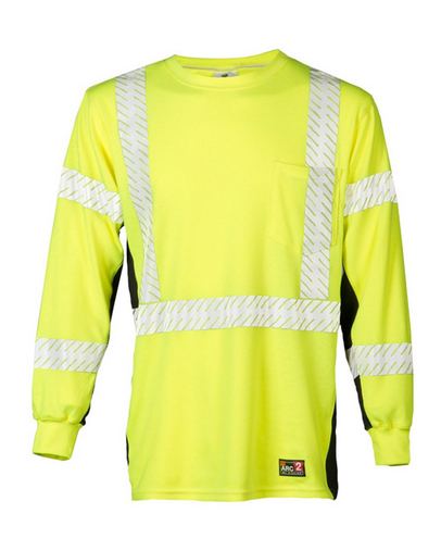 Custom Imprinted ML Kishigo Flame Resistant Premium Black Series® FR Long Sleeve T-Shirt - F406 With Logo