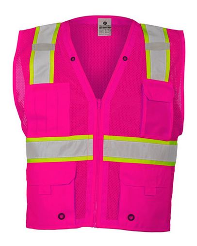 Custom Logo ML Kishigo Mesh Enhanced Visibility Multi-Pocket Vest B100-107 