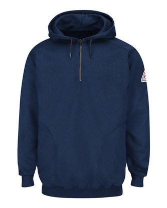  Custom Logo Bulwark Pullover Hooded Fleece Sweatshirt Quarter-Zip SEH8 Embroidered 