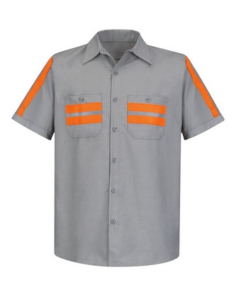  Company Branded Red Kap Enhanced Visibility Industrial Work Shirt - Tall Sizes SP24ET With Logo 