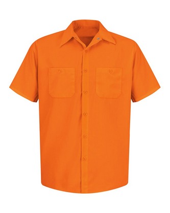  Company Branded Red Kap Enhanced Visibility Short Sleeve Work Shirt - Tall Sizes SS24T With Logo 