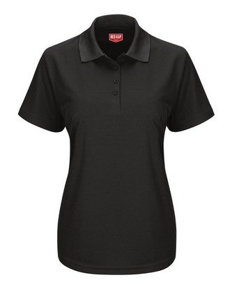  Company Branded Red Kap Women's Short Sleeve Performance Knit Pocketless Core Polo SK97 With Logo 