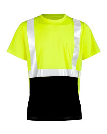 Custom Printed ML Kishigo - Class 2 Black Bottom T-Shirt - 9162 With Logo