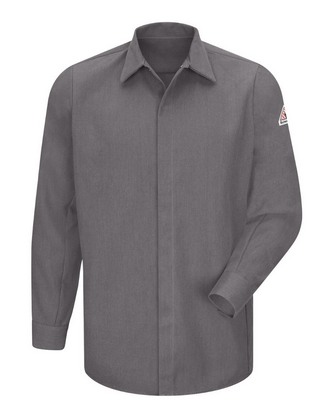  Custom Embroidered Bulwark Concealed-Gripper Pocketless Long Sleeve Shirt - CoolTouch® 2 SMS2 With L 