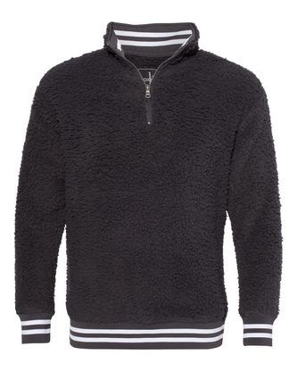  Custom Embroidered Boxercraft Varsity Sherpa Quarter-Zip Pullover Q20 With Logo 