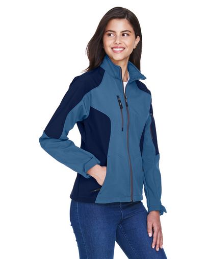 Ladies' Compass Colorblock Three-Layer Fleece Bonded Soft Shell Jacket