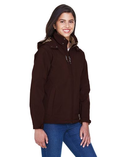 Ladies' Glacier Insulated Three-Layer Fleece Bonded Soft Shell Jacket with Detachable Hood